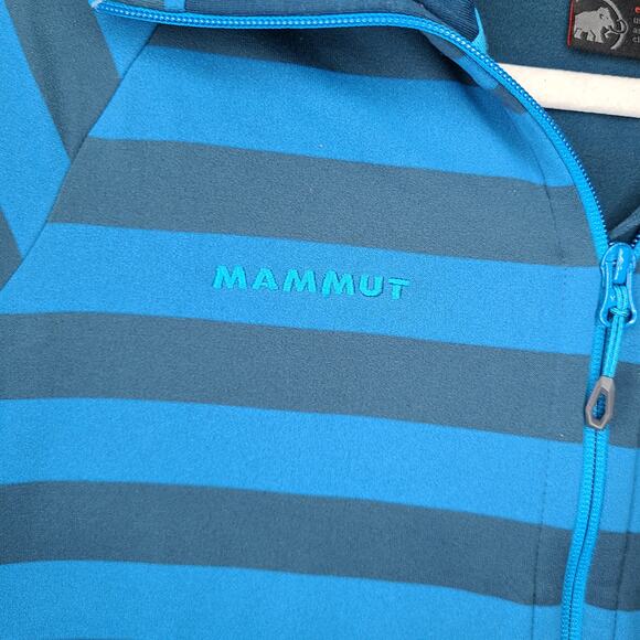 Mammut Blue & Navy Striped  Turtleneck Jacket L, Fleece-Lined, Women's - Picture 4 of 16